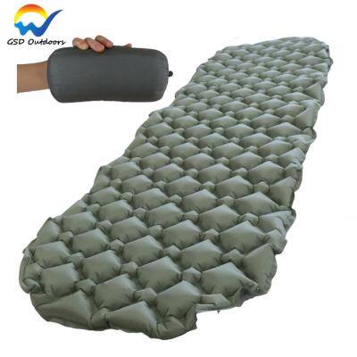 China Original Outdoor Camping Waterproof Inflatable Diamond Shape Ultralight Sleeping Pad Portable Light Weight Sleep Pad for sale