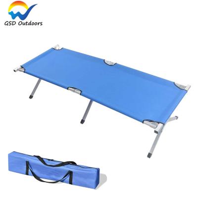 China Eco-friendly and Portable Army Outdoor Foldable Military Easy Portable Camping Setup Cot Travel Lounger Folding Bed for sale