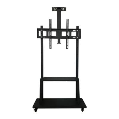 China Hot selling led lcd plasma tv mount tv cart with wheels, suitable for tv stand led tv cart with adjustable height from 50