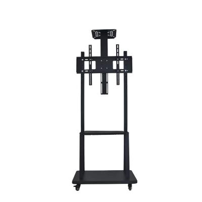 China Hot Selling Height Adjustable Steel Plasma TV Mount Tilt Led Vesa 600 To 400 Inch Tv Trolley 65 TV Trolley for sale