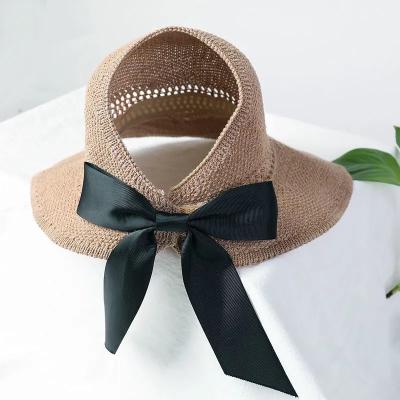 China Korean version striped empty top hat beach cover sunshade face sunshade female summer anti-ultraviolet wild hat for sale