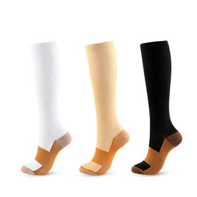 China Copper Infused Fibers Professional Medical Relief Compreesion Men Manufacturer Sports Compression Nylon Socks for sale