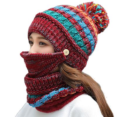 China COMMON winter Korean version of wild cute soft warm knitted hat ladies cycling ear protection wool knitted hat for sale