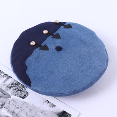 China New autumn and winter women's fashion beret age reduction flannel soft smooth feeling cute hat for sale