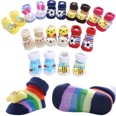 China Cute 3D Cartoon Anti Slip Baby Booties Cotton Slipper Socks Anti Slip for sale