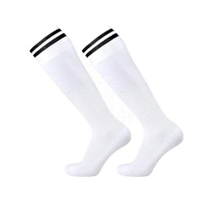 China Wholesale Customized Kids Adult Soccer Socks Breathable Support Long Tube Over The Knee Non-slip Striped Sports Socks for sale