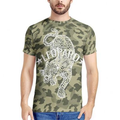 China China Manufacturer Anti Shrink Leopard Printed Tshirts For Men Colored OEM Custom Mens Clothing Muscle Fit T Shirt for sale