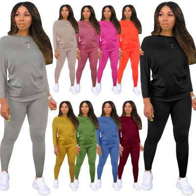 China Fashion 5XL solid casual anti-pilling -the-shoulder set plus size women's clothing drop two-piece set sets 3xl for sale