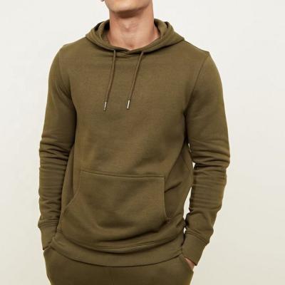 China Khaki Pocket Front Hoodie Blank Hoodies With Good Quality Breathable Hoodies No Labels for sale