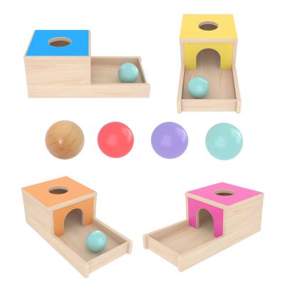 China Plywood Baby Learning Montessori Educational Wooden Toy Object Permanence Box For Garden Montessori Eco Wooden Kids With Tray for sale