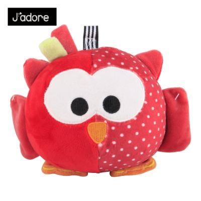 China 2022 Hape Cartoon Cute Stuffed Animal Toy Red Owl Plush Toy for sale