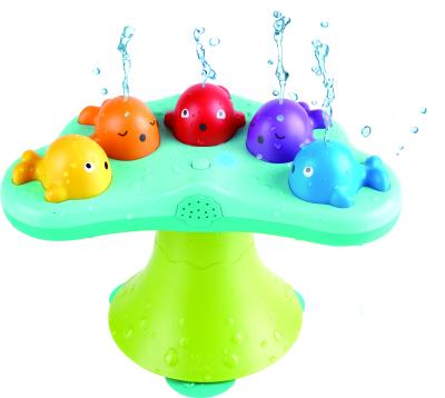 China Factory Direct Sales Colorful Bath Music Fountain Children Toys Swimming Spray Water Baby Toy for sale