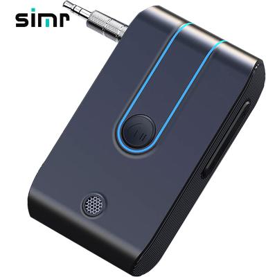 China Aux audio receiver. Simr 5.0 Stereo Audio Blue Tooth Home Receiver 3.5mm Jack Car Kit Music Car Kit Wireless Receiver Compatible for sale