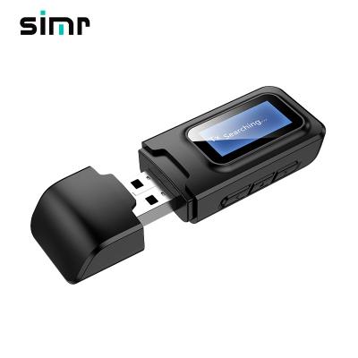 China AUX receiver. LAPTOP simr USB BT5.0 lcd receiver wireless music adapter 3.5mm bluetooth transmitter audio for sale