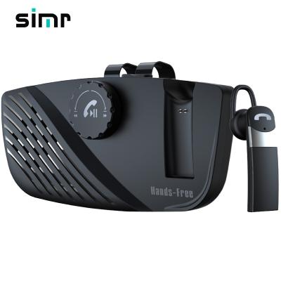 China Wireless Handsfree Speakerphone 2 in 1 Car Handsfree Siri Wireless Speaker Visor Speakerphone Bluetooth Earphone Kit for sale