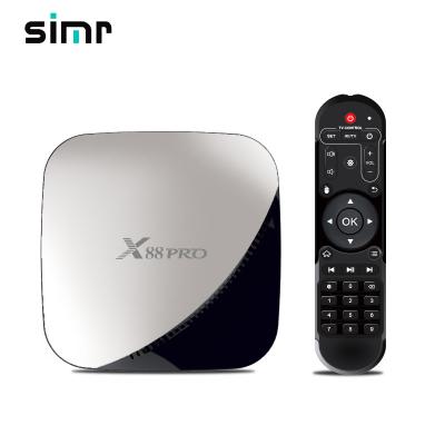 China simr 4K newcomer RK3318 quad core TV box 4K Android 9.0 PRO set top box X88 TV android box for sale