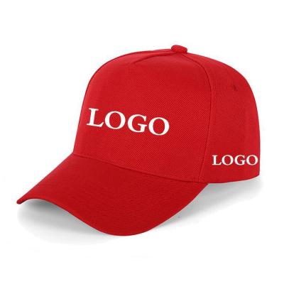 China Hat Maker COMMON Custom 5 Panel Curved Brim Structured Baseball Ball Cap With Embroidered Logo Rubber Logo for sale