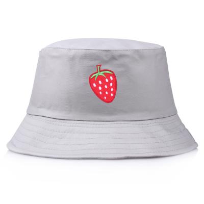 China Wholesale 100% Cotton Women Fashion Custom Embroidery Logo Cotton Sun Bucket Hat for sale