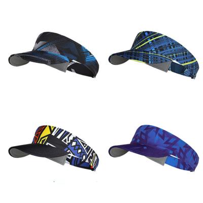 China Fashion Tennis Hats Embroidery Crossed Out Sports Covers Summer Visor Soft Outdoor Hats Open Top Hat Sport for sale