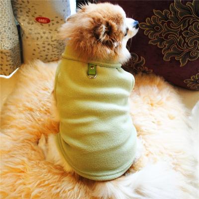 China Sustainable Manufacturers wholesale new designs popular dog coat polar wool zipper collar vests autumn and winter dog clothing pet clothing for sale