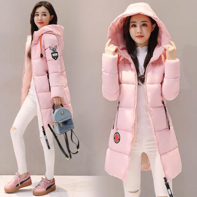 China Anti-Wrinkle Women 2021 Winter Jacket Women Coat Hooded Outwear Female Waem Cotton Padded Fur Collar Thick Winter Basic Coats for sale