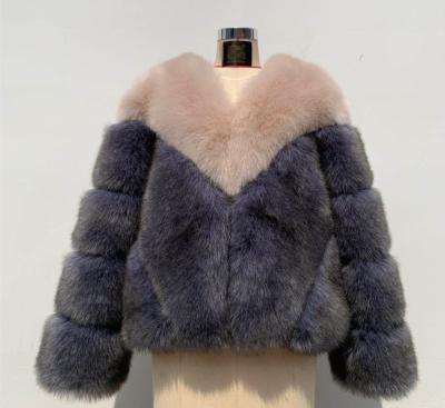 China NEW Winter Women Anti-wrinkle Faux Fur Patchwork Harajuku Warm Hairy Soft Vintage Coat Long Sleeve Plus Size Fluffy Fur Jacket Streetwear for sale