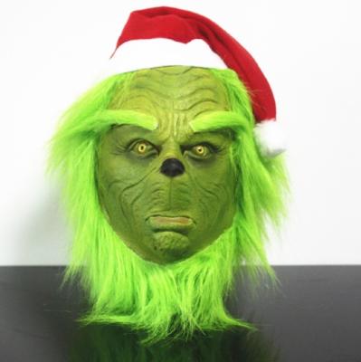 China Funny Latex Geek Stole Xmas Cosplay Party Mask Santa Claus Full Head Mask Costume Mask Adult Props Still Others for sale