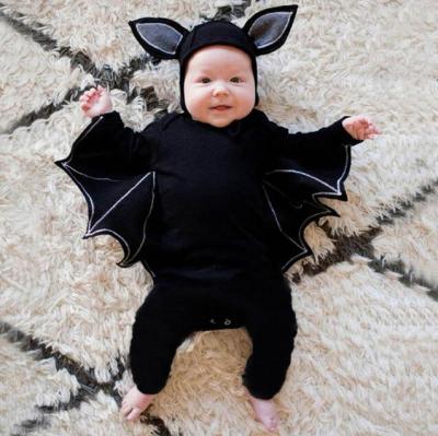 China Cozy Breathble ecowalson Halloween Cosplay Bat Costume Infant Newborn Toddler Boy Baby Clothes Girls Long Sleeve Romper Hat Outfits Set Overall for sale