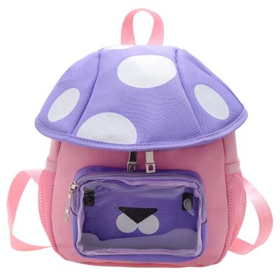 China Wholesale Waterproof 3D Cartoon School Bag Kindergarten Children Baby Cartoon Mushroom Cute School Backpack for sale