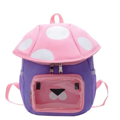 China 2022 Waterproof New Design Mushroom Cartoon Kindergarten Kids Nylon Backpack Custom Primary Boys Girls With Children School Bags for sale