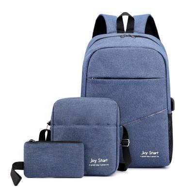 China With USB New Design School Students Waterproof 3 in 1 Laptop Backpack Set Fashion Trend School Bag Backpack Business Laptop Bag for sale