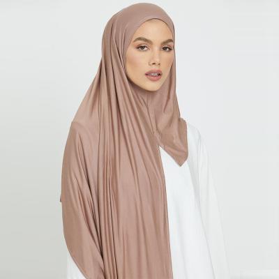 China Fashion Hot Selling High End Premium Sports Cotton Stretch Tank Top One Loop Hijab Instant Scarf Shawls for sale