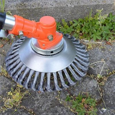 China / Brush Trimmer Head, Weeder, Steel Wire Wheel Brush Grass Trimmer Head For Derusting Weeding Cleaning Ground Moss for sale