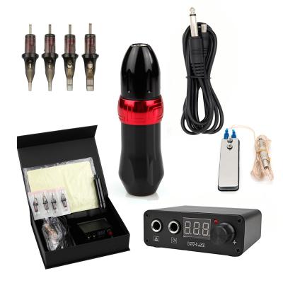 China Professional Tattoo Kit Rotary Tattoo Machine Tattoo Pen DC Connected For Tattoo Artist Black for sale