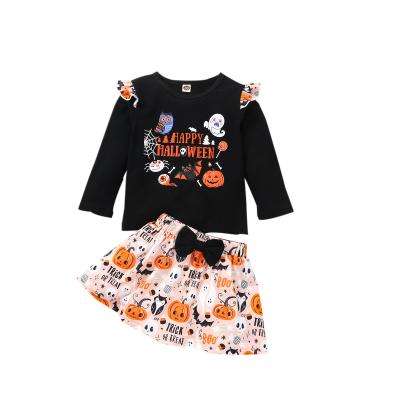 China Cute Halloween Girl Dress Children Clothes Baby Kids Girl Dresses Halloween Clothing Set for sale