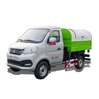 China changan hotels 4x2 3cbm mini hook lift garbage truck for sale for sale