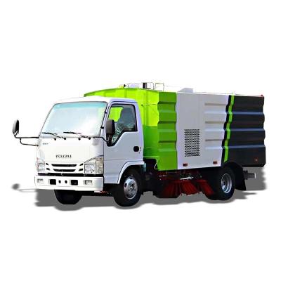 China Hotels Japanese ISUZU 100P 5000 Liters Vacuum Road Sweeper Cleaning Truck with Water Tank for City Street for sale