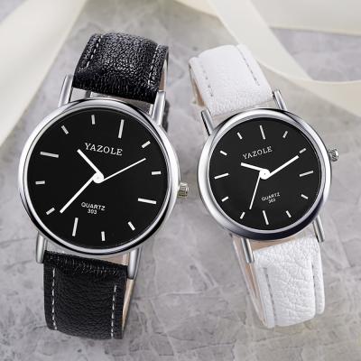 China YAZOLE New Arrival Water Resistant Women /Men Couples Fashion Watch Blue Light Lover's Quartz Watch K 303 for sale