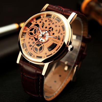 China YAZOLE M 321 Hot Sales OEM Skeleton Men's Quartz Watches Factory Wholesale Waterproof Wrist Luxury Watches for sale