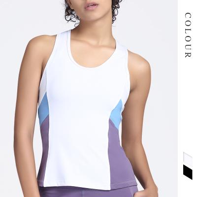 China Wholesale Breathable High Quality Fitness Lady Sports Tank Top Lady Girl Yoga Gym Workout Tank Tops Singlet Sporty Women's Tank Tops for sale