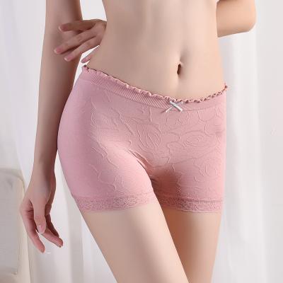 China Female Ladies Breathable Underwear Lace Girls Boyshorts Seamless Panties For Safety Pants for sale