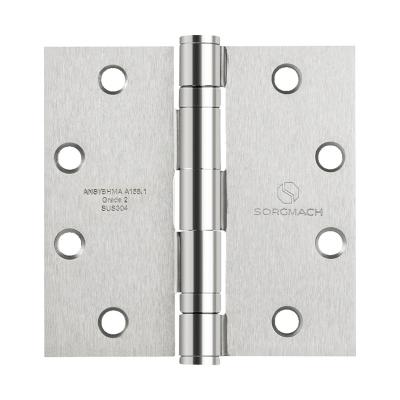 China Modern SORGMACH Butt Door Hardware Stainless steel 304 ball bearing building Standard Weight Commercial door hinge for sale