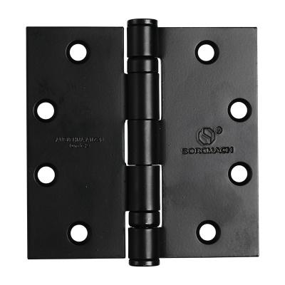 China Modern Factory Price Steel 4.5 Inch 2BB Silver Brushed Half Round and Half Square Thicken Door Hinge for sale