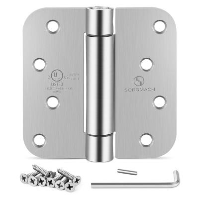 China Modern 4 Inch Brushed Nickel Iron Interior Residential Door Hinges With 5/8 Inch Corners 4 Inch Hinges For Doors for sale