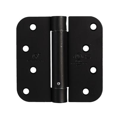 China SORGMACH Modern 4 Inch Hardware Accessory Furniture Steel Iron 5/8 Radius Metal Spring Round Corner Door Hinge for sale