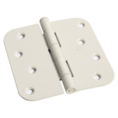 China Modern SORGMACH OEM Rounded Matte Black Door Hinges Flat Stainless Steel Metal Door Hinges for sale