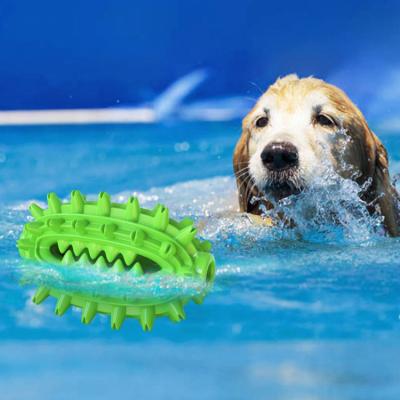 China New Eco-Friendly Sustainable Pet Supplies Dog Toys Cactus Shape Teeth Cleaning Stick Spike Ball Dog Chew Toy Rubber for sale