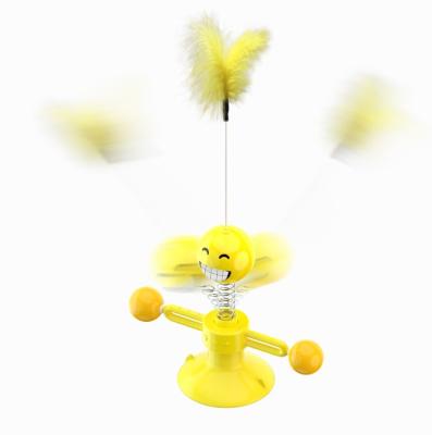 China Viable Interactive Cat Toy Pet Toys Windmill With Turntable Teasing Kitten Ball Toys Interactive for sale