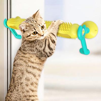 China Hot Selling Viable Amazon Pet Toys Hanging Cat Climbing Frame Rotating Funny Cat Sucker Trackball For Cat for sale