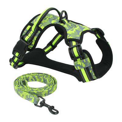 China Hot Selling OEM Customized Dog Breathable Harness Reflection Night Harness Durable Safety Buckles Set for sale